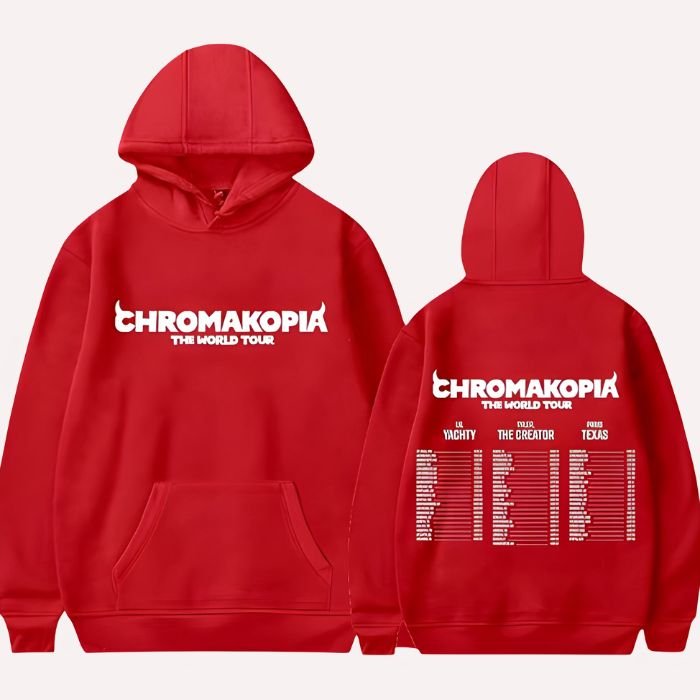 Chromakopia The World Tour Red Hoodie Chromakopia The World Tour Red Hoodie